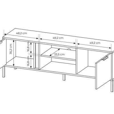 TV állvány 153 cm HARTSELE - antracit