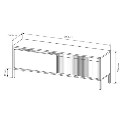 TV állvány 153 cm MOULTON - fekete