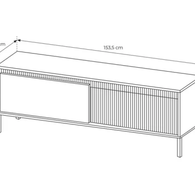 TV-állvány 153 cm MOULTON - bézs