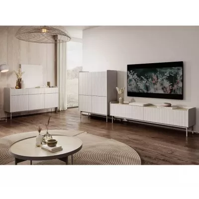 Széles TV-állvány 181 cm MATION - skandináv tölgy / bézs