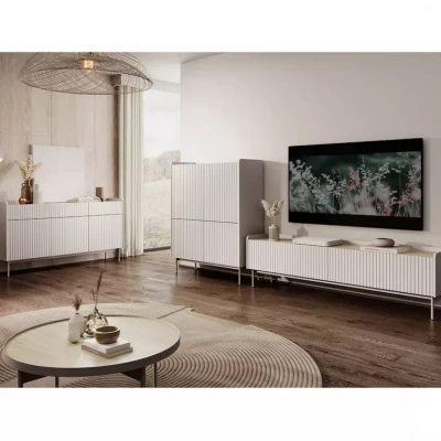 TV-állvány 153 cm MATION - skandináv tölgy / bézs