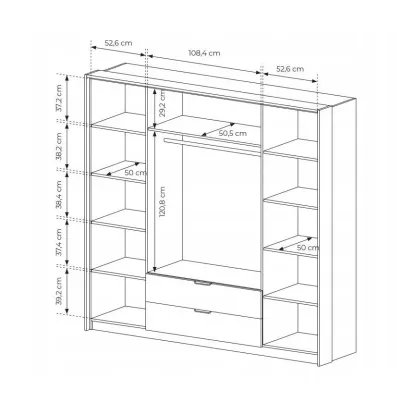 Hálószoba szett ággyal 160x200 CALERA - gesztenye / antracit + INGYENES LED világítás