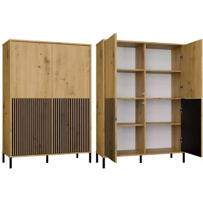 Négyajtós polcos elem 104 cm ELBA - artisan tölgyfa