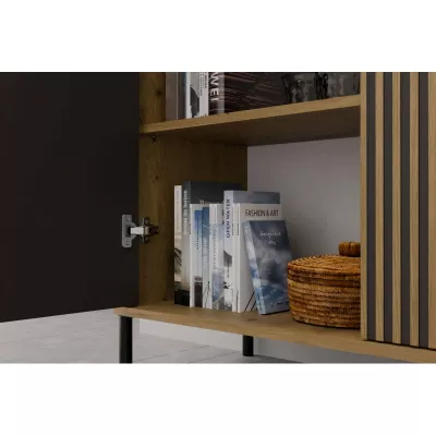 Négyajtós polcos elem 104 cm ELBA - artisan tölgyfa