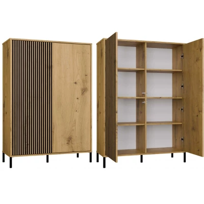 Magas polcos szekrény 104 cm ELBA - artisan tölgyfa
