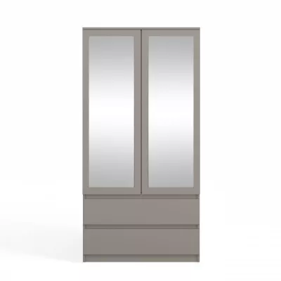 Előszobai szekrény 90 cm tükörrel TAAVI - szürke
