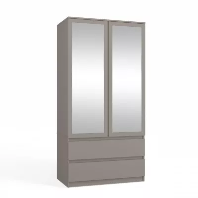 Előszobai szekrény 90 cm tükörrel TAAVI - szürke