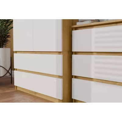 Előszobai gardrób 90 cm TAAVI - artisan tölgy / fehér