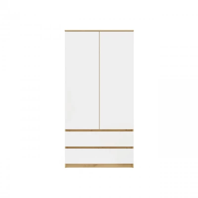 Előszobai gardrób 90 cm TAAVI - artisan tölgy / fehér