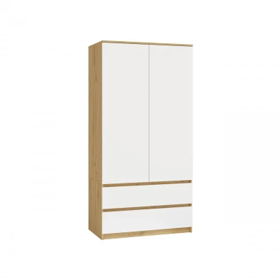 Előszobai gardrób 90 cm TAAVI - artisan tölgy / fehér
