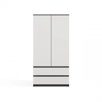 Előszobai szekrény 90 cm TAAVI - antracit / fehér