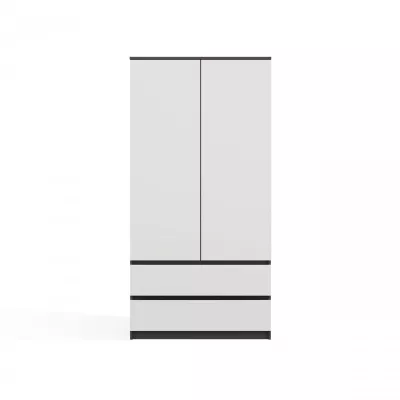 Előszobai szekrény 90 cm TAAVI - antracit / fehér
