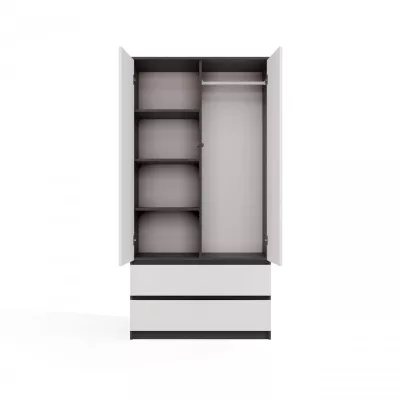 Előszobai szekrény 90 cm TAAVI - antracit / fehér