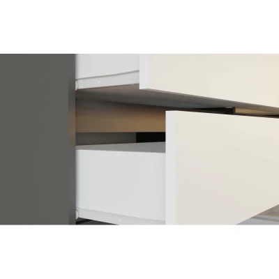 Előszobai szekrény 90 cm TAAVI - antracit / fehér