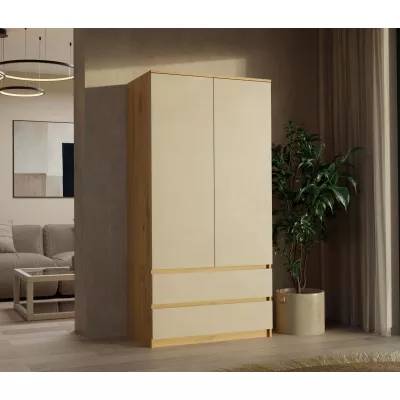 Előszobai gardrób 90 cm TAAVI - artisan tölgy / kasmír