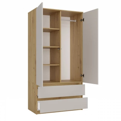 Előszobai gardrób 90 cm TAAVI - artisan tölgy / kasmír