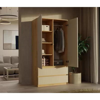 Előszobai gardrób 90 cm TAAVI - artisan tölgy / kasmír