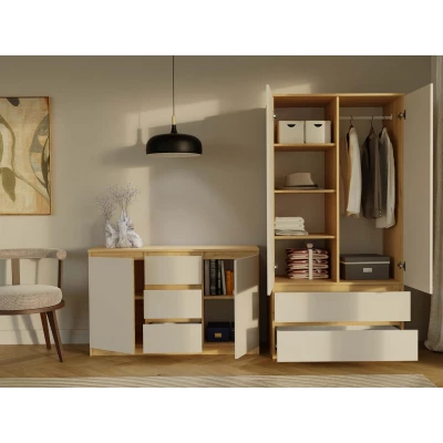 Előszobai gardrób 90 cm TAAVI - artisan tölgy / kasmír