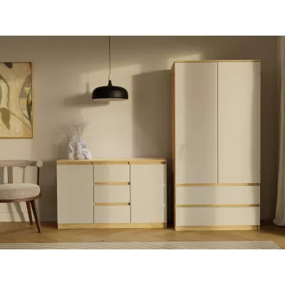 Előszobai gardrób 90 cm TAAVI - artisan tölgy / kasmír