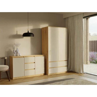 Előszobai gardrób 90 cm TAAVI - artisan tölgy / kasmír