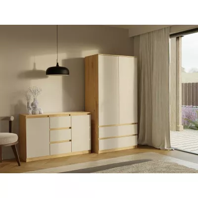 Előszobai gardrób 90 cm TAAVI - artisan tölgy / kasmír