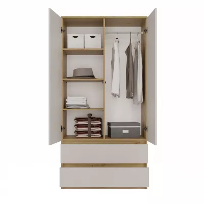 Előszobai gardrób 90 cm TAAVI - artisan tölgy / kasmír