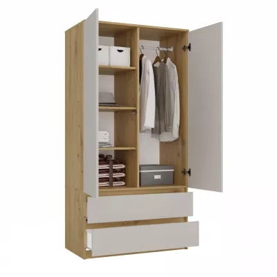 Előszobai gardrób 90 cm TAAVI - artisan tölgy / kasmír