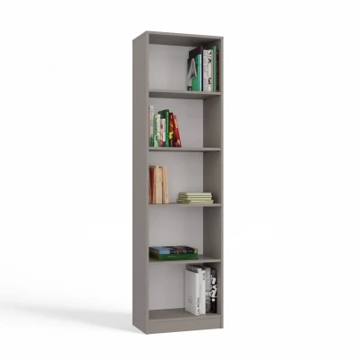 Keskeny könyvespolc RAUNO - 50 cm, szürke