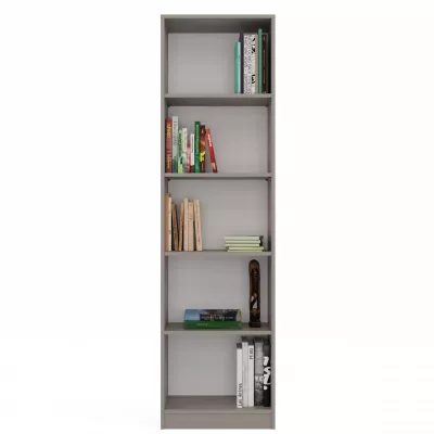Keskeny könyvespolc RAUNO - 50 cm, szürke