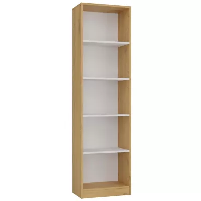Keskeny könyvespolc RAUNO - 50 cm, artisan tölgy / fehér