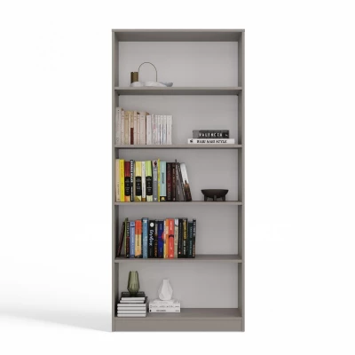 Keskeny könyvespolc RAUNO - 80 cm, szürke