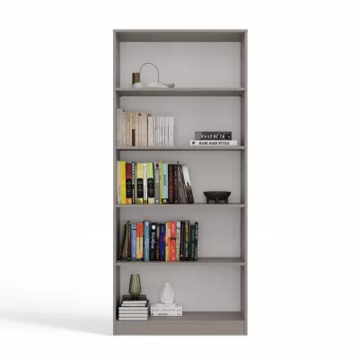 Keskeny könyvespolc RAUNO - 80 cm, szürke