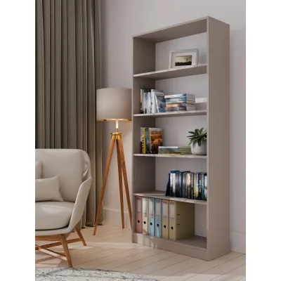 Keskeny könyvespolc RAUNO - 80 cm, szürke