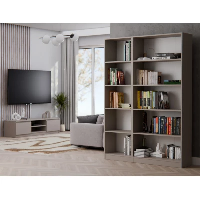 Keskeny könyvespolc RAUNO - 80 cm, szürke