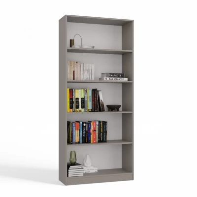 Keskeny könyvespolc RAUNO - 80 cm, szürke