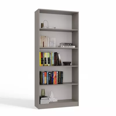Keskeny könyvespolc RAUNO - 80 cm, szürke