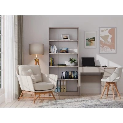 Keskeny könyvespolc RAUNO - 80 cm, szürke