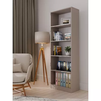 Keskeny könyvespolc RAUNO - 60 cm, szürke