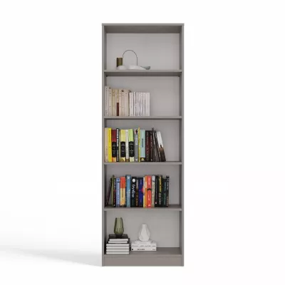 Keskeny könyvespolc RAUNO - 60 cm, szürke