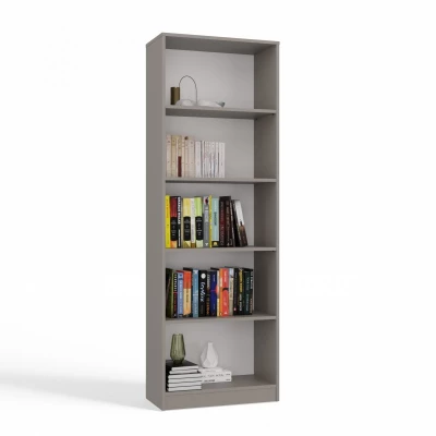Keskeny könyvespolc RAUNO - 60 cm, szürke