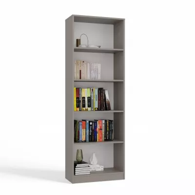 Keskeny könyvespolc RAUNO - 60 cm, szürke