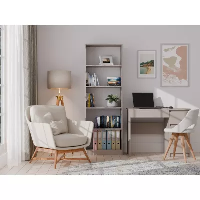 Keskeny könyvespolc RAUNO - 60 cm, szürke