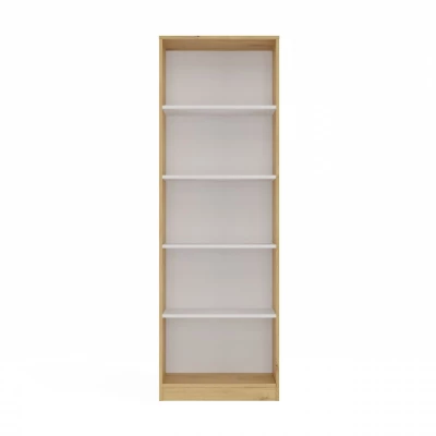 Keskeny könyvespolc RAUNO - 60 cm, artisan tölgy / fehér