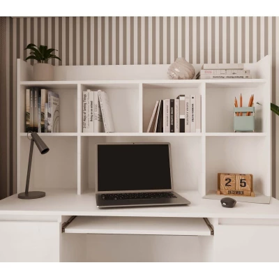 Íróasztal hosszabbító 130 cm CULLMAN - fehér Íróasztal hosszabbító 130 cm CULLMAN - fehér