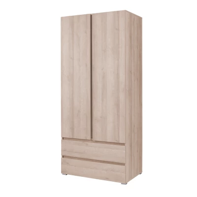 Fiókos gardróbszekrény 92 cm LIONU - sonoma tölgy
