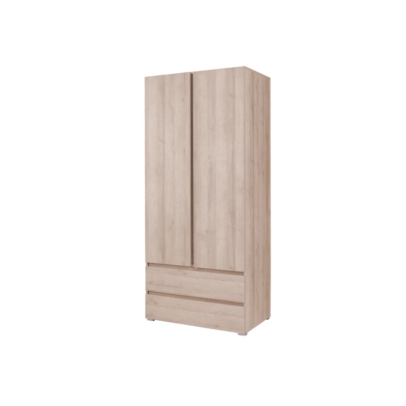 Fiókos gardróbszekrény 92 cm LIONU - sonoma tölgy