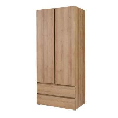 Fiókos gardróbszekrény 92 cm LIONU - riviéra tölgy