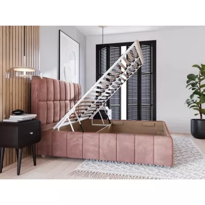 Modern ágy 160x200 ARLETE 2 tárolóhellyel - szürke