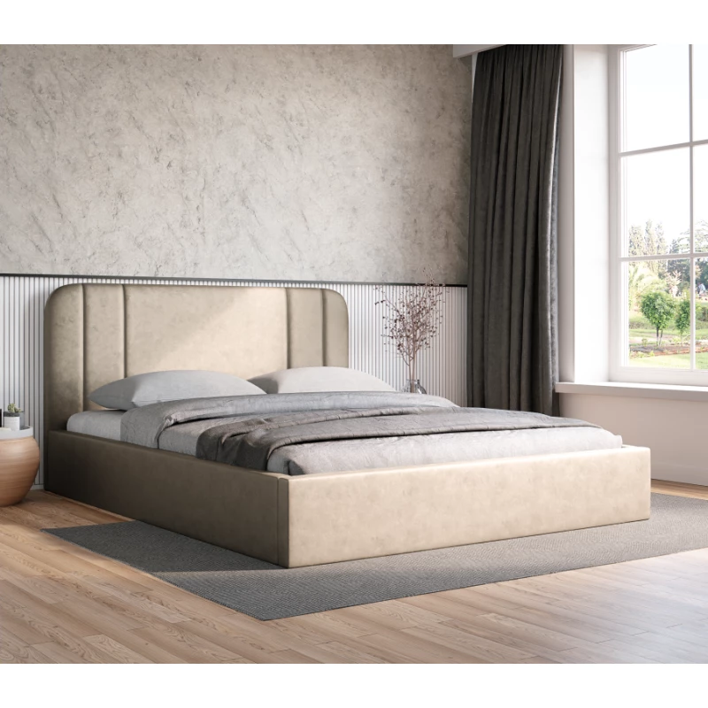 Kárpitozott ágy 160x200 MARGARIDA 2 - bézs