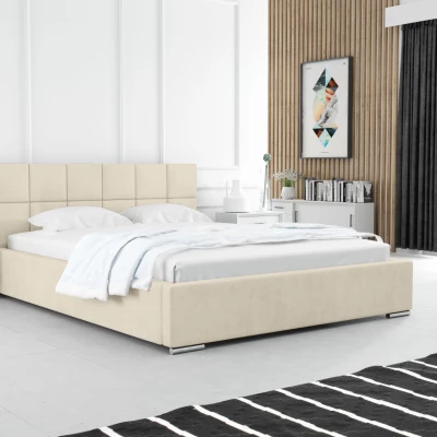 Modern kárpitozott ágy 120x200 RUBINA - vanília